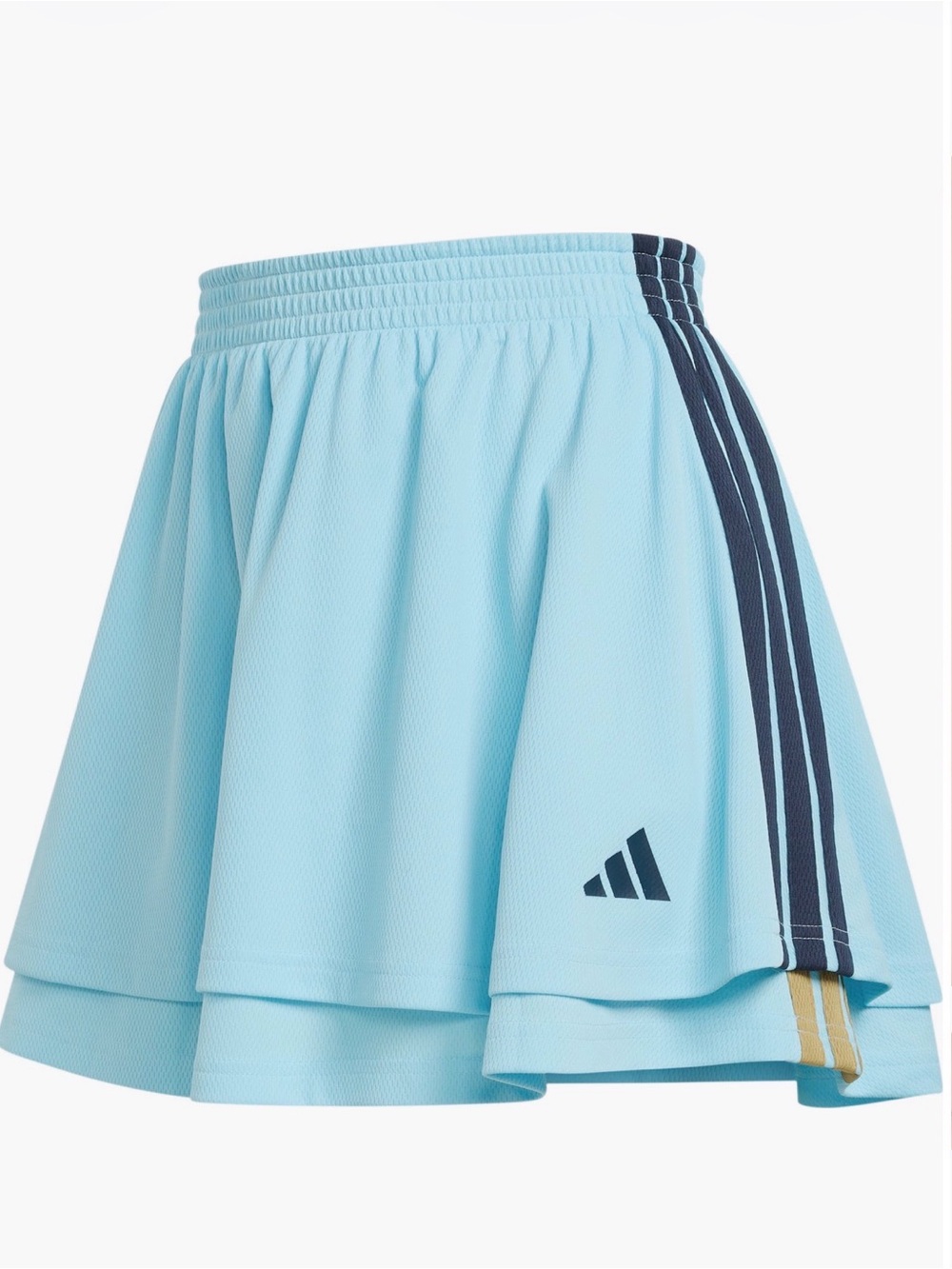 adidas Light Blue Athletic Skirt with Navy Stripes